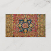 Rood Goud Kashan Tapijtkleed Perzisch Aziatisch Visitekaartje (Achterkant)