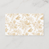 Rood Goud Kerst Bloemen QR Code Huwelijk RSVP Informatiekaartje (Achterkant)