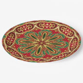 Rood Goud Kerst Papier Bord (Gekanteld)