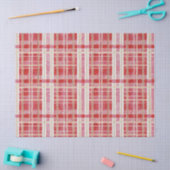 Rood Goud Kerst Plaid Patroon#2 ID1009 Tissuepapier (Craft)