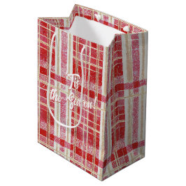 Rood Goud Kerst Plakken Patroon#2 ID1009 Medium Cadeauzakje
