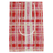 Rood Goud Kerst Plakken Patroon#2 ID1009 Medium Cadeauzakje (Achterkant)