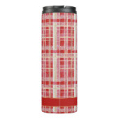 Rood Goud Kerst Plakken Patroon#2 ID1009 Thermosbeker (Achterkant)