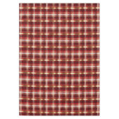 Rood Goud Kerst Tartan Patroon#7 ID1009 Tafelkleed (Voorkant)
