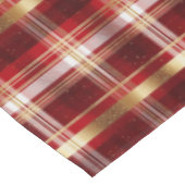 Rood Goud Kerst Tartan Patroon#7 ID1009 Tafelkleed (Gekanteld)