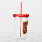 Rood Goud Kerst Vakantie Acryl Tumbler Acryl Drinkbeker (Rechts)