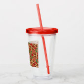 Rood Goud Kerst Vakantie Acryl Tumbler Acryl Drinkbeker (Links)