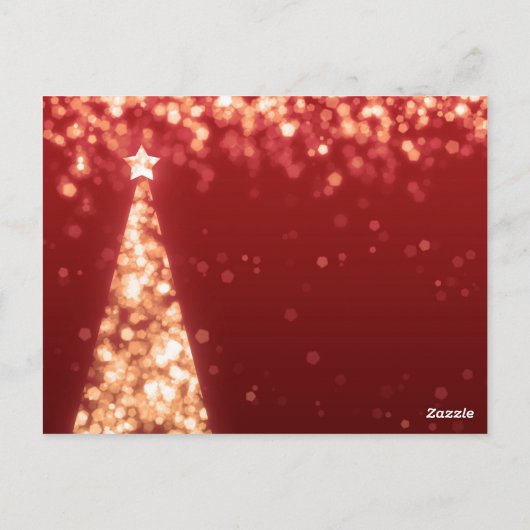 Rood & Goud Kerstbruiloft Bedankt Opmerking Briefkaart (Achterkant)