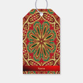 Rood Goud Kerstcadeau Label Cadeaulabel (Achterkant)