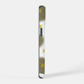 Rood & Goud Kunstzinnig Patroon iPhone 15 Case (Rechterkant)