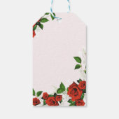 Rood Goud Lijst Bloemen bruiloft gunst Dank u Cadeaulabel (Achterkant)