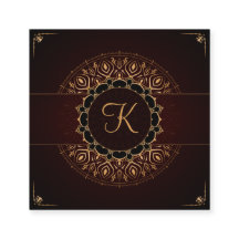 Rood Goud Mandala Elegante Yoga Instructeur