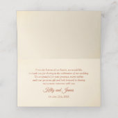 Rood & Goud Maple Bladeren Huwelijk Plaatskaartje (Binnenkant ongevouwen)