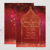 Rood & Goud Marokkaans Arabian Nights Vrijgezellen Kaart (Voorkant / Achterkant)