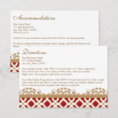 Rood Goud Marokkaanse Routebeschrijving Accommodat Informatiekaartje (Voorkant / Achterkant)