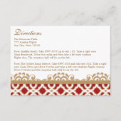 Rood Goud Marokkaanse Routebeschrijving Accommodat Informatiekaartje (Voorkant)