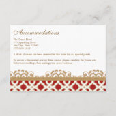 Rood Goud Marokkaanse Routebeschrijving Accommodat Informatiekaartje (Achterkant)