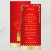 Rood goud menu (Voorkant / Achterkant)