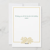 Rood Goud Moderne Elegante Familie Foto Kerstmis Feestdagenkaart (Achterkant)