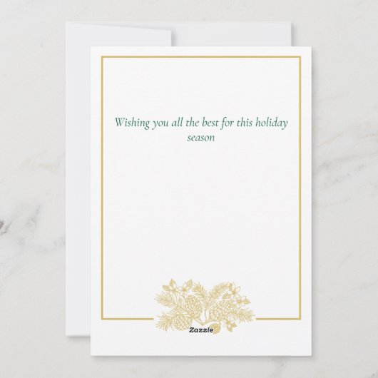 Rood Goud Moderne Elegante Familie Foto Kerstmis Feestdagenkaart (Achterkant)