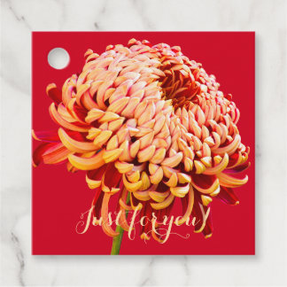 Rood & Goud Mum Cadeau Favor Tags Alle gelegenhede Bedankjes Labels