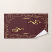 Rood & Goud Muziekhanddoeken - The Treble Clef: Bad Handdoek (Handdoek)