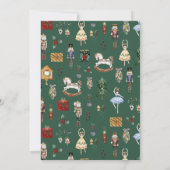 Rood goud Notenkraker ballerina kids verjaardagsfe Kaart (Achterkant)