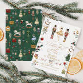 Rood goud Notenkraker ballerina kids verjaardagsfe Kaart