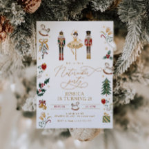 Rood goud Notenkraker ballerina kids verjaardagsfe