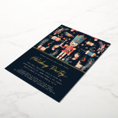 Rood & Goud Notenkraker Kerst Party Uitnodiging (Gedraaid)