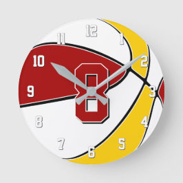 rood goud of ELKE teamkleuren kids basketbal Ronde Klok