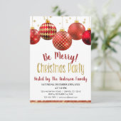 Rood & Goud Ornament Kerstfeest Kaart (Staand voorkant)