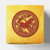 Rood Goud Paard Papercut 2026 Party Favoriet Box Bedankdoosjes (Bovenkant)