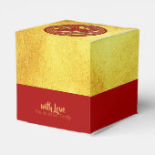 Rood Goud Paard Papercut 2026 Party Favoriet Box Bedankdoosjes (Achterkant)