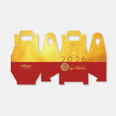 Rood Goud Paard Papercut 2026 PFBG Bedankdoosjes (Uitgevouwen)