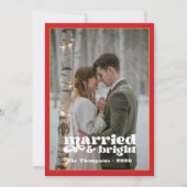 Rood & Goud Passen getrouwd Kerst Feestdagenkaart (Voorkant)