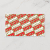Rood & Goud Pawprint Mini Afstuderen Uitnodigingen (Achterkant)