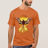 Rood & Goud Phoenix Mannen T-shirt (Voorkant)