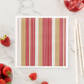 Rood Goud Pinstripe Kerstpatroon#28 ID1009 Servet (Insitu)