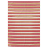 Rood Goud Pinstripe Kerstpatroon#28 ID1009 Tafelkleed (Voorkant)