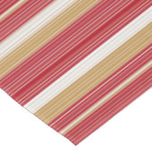 Rood Goud Pinstripe Kerstpatroon#28 ID1009 Tafelkleed (Gekanteld)