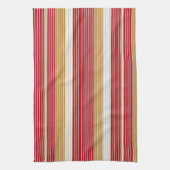 Rood Goud Pinstripe Kerstpatroon#28 ID1009 Theedoek (Verticaal)