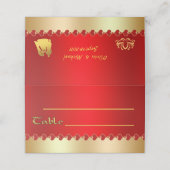 Rood goud plaatskaartje (Buitenkant ongevouwen)