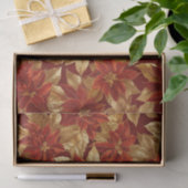 Rood Goud  Poinsettias Kerst Tissuepapier (Geschenk)