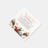 Rood Goud Quinceañera Party Leuke Feiten Servetten (Hoek)