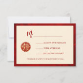 Rood Goud RSVP Chinese Huwelijk (Voorkant)
