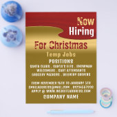 Rood & Goud, Seizoensgebonden Recruitment Adverter Flyer (Enkel)