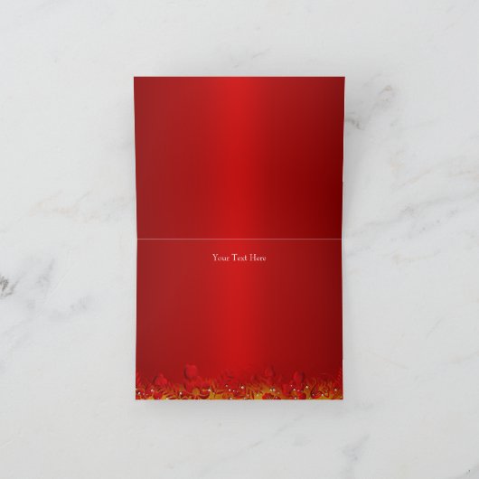 Rood & Goud Sparkle Mask Masquerade Dank u kaart (Binnen)