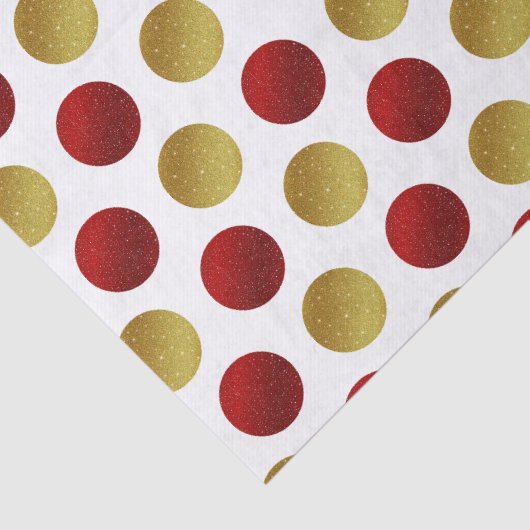 Rood Goud Sparkly Feestelijk Kerst Tissue Papier (Detail)