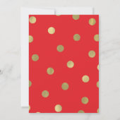 Rood & Goud Stippen Modern Glam Vrijgezellenfeest Kaart (Achterkant)